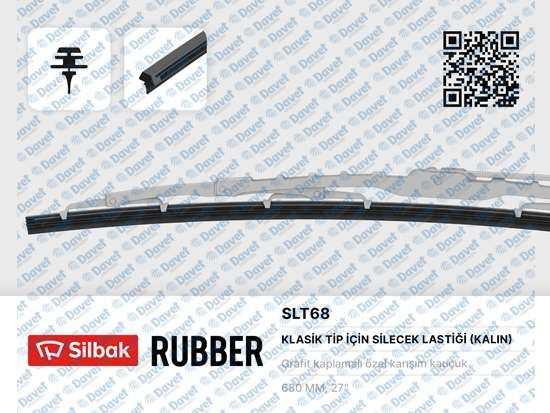 SILBAK SLT68 Silecek Lastigi 680mm Tel Takilan
